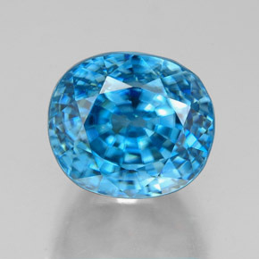 7,38 ctw natürlicher blauer Zirkon, Oval Schliff, VVS