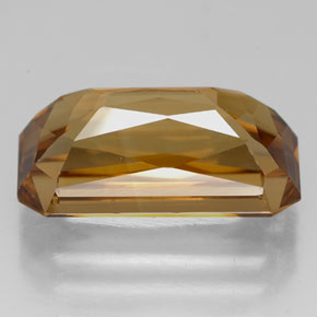 8,12 ctw natürlicher Gold Zirkon, Smaragdschliff, VVS