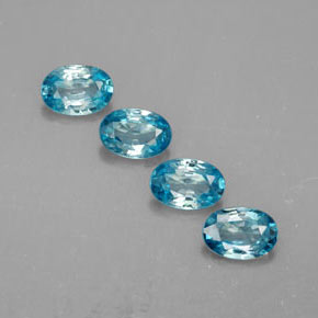  ct natürliche blauer Zirkon-Edelsteine, Oval Schliff, VVS