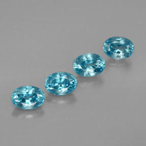  ct natürliche blauer Zirkon-Edelsteine, Oval Schliff, VVS