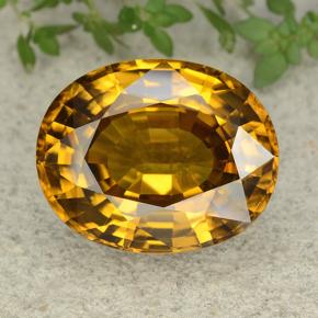 47,35 ctw natürlicher gelber Zirkon, Oval Schliff, VVS