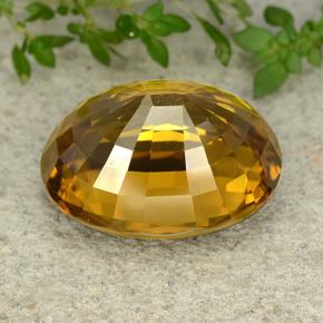 47,35 ctw natürlicher gelber Zirkon, Oval Schliff, VVS