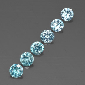  ct natürliche blauer Zirkon-Edelsteine, Rundschliff, VVS-VS