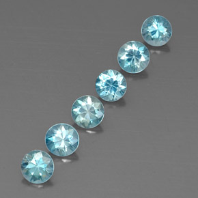 3,29 ct natürliche blauer Zirkon-Edelsteine, Rundschliff, VVS-VS