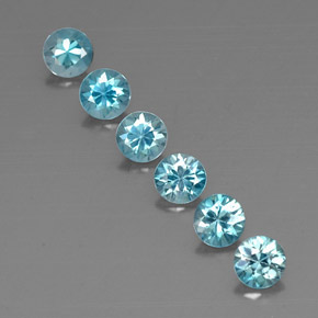 ct natürliche blauer Zirkon-Edelsteine, Rundschliff, VVS-VS