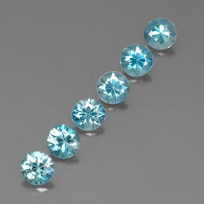  ct natürliche blauer Zirkon-Edelsteine, Rundschliff, VVS-VS