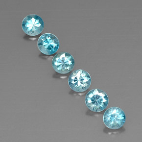  ct natürliche blauer Zirkon-Edelsteine, Rundschliff, VVS-VS