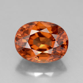 3,64 ctw natürlicher orangefarbener Zirkon, Oval Schliff, VVS
