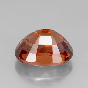 3,64 ctw natürlicher orangefarbener Zirkon, Oval Schliff, VVS