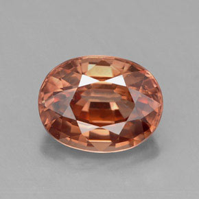 3,10 ctw natürlicher orangefarbener Zirkon, Oval Schliff, VVS