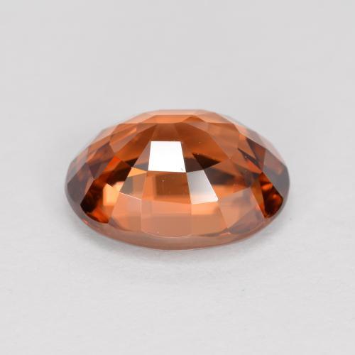 3,05 ctw natürlicher orangefarbener Zirkon, Oval Schliff, VVS