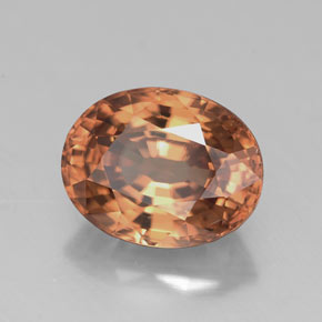 3,14 ctw natürlicher orangefarbener Zirkon, Oval Schliff, VVS-VS