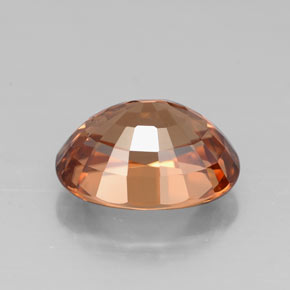 3,14 ctw natürlicher orangefarbener Zirkon, Oval Schliff, VVS-VS