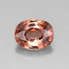 3,26 ctw natürlicher orangefarbener Zirkon, Oval Schliff, VVS