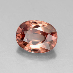 3,26 ctw natürlicher orangefarbener Zirkon, Oval Schliff, VVS