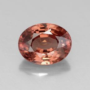 3,10 ctw natürlicher roter Zirkon, Oval Schliff, VVS