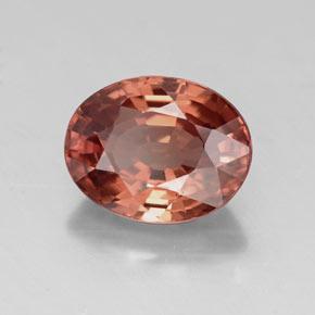 3,10 ctw natürlicher roter Zirkon, Oval Schliff, VVS