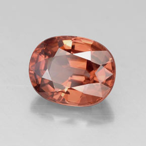 3,41 ctw natürlicher roter Zirkon, Oval Schliff, VVS