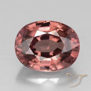3,33 ctw natürlicher roter Zirkon, Oval Schliff, VVS