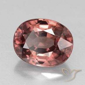 3,33 ctw natürlicher roter Zirkon, Oval Schliff, VVS