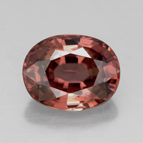 3,17 ctw natürlicher roter Zirkon, Oval Schliff, VVS