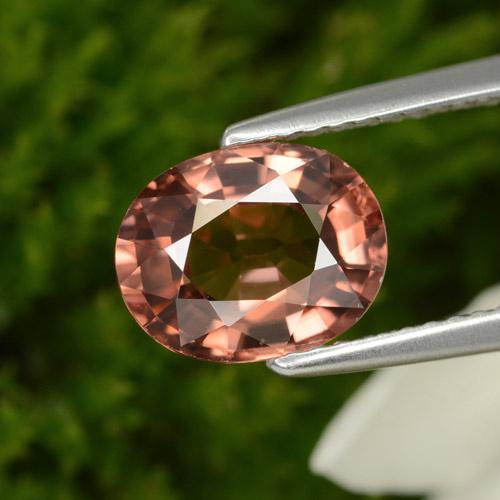 3,07 ctw natürlicher rosafarbener Zirkon, Oval Schliff, VVS
