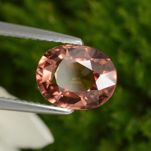 3,07 ctw natürlicher rosafarbener Zirkon, Oval Schliff, VVS