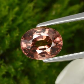 2,95 ctw natürlicher rosafarbener Zirkon, Oval Schliff, VVS