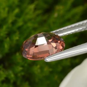 2,95 ctw natürlicher rosafarbener Zirkon, Oval Schliff, VVS
