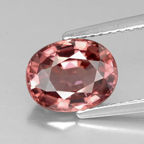 3,02 ctw natürlicher rosafarbener Zirkon, Oval Schliff, VVS