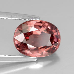 3,02 ctw natürlicher rosafarbener Zirkon, Oval Schliff, VVS