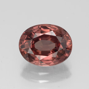 3,04 ctw natürlicher rosafarbener Zirkon, Oval Schliff, VVS