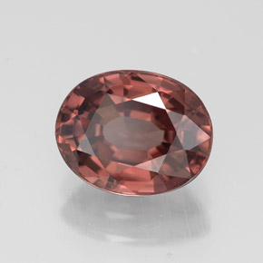 3,04 ctw natürlicher rosafarbener Zirkon, Oval Schliff, VVS