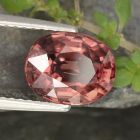 3,16 ctw natürlicher roter Zirkon, Oval Schliff, VS