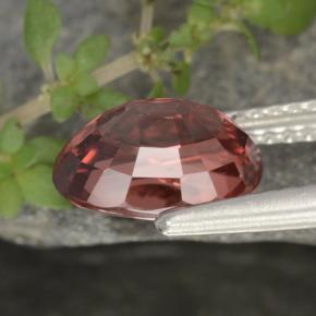 3,16 ctw natürlicher roter Zirkon, Oval Schliff, VS