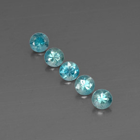  ct natürliche blauer Zirkon-Edelsteine, Rundschliff, VVS-VS