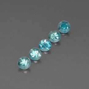  ct natürliche blauer Zirkon-Edelsteine, Rundschliff, VVS-VS