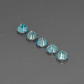  ct natürliche blauer Zirkon-Edelsteine, Rundschliff, VVS-VS