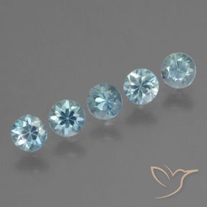 2.47 ct natürliche grünlich-blau Zirkon-Edelsteine, Runden, VVS-VS