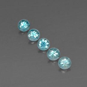 2,97 ct natürliche blauer Zirkon-Edelsteine, Rundschliff, VVS-VS