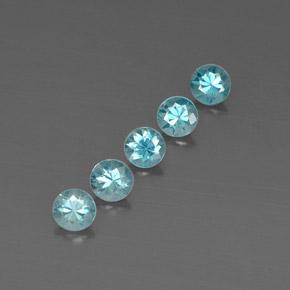 2,97 ct natürliche blauer Zirkon-Edelsteine, Rundschliff, VVS-VS