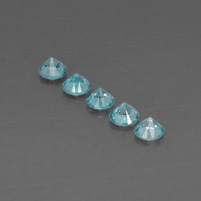 2,97 ct natürliche blauer Zirkon-Edelsteine, Rundschliff, VVS-VS