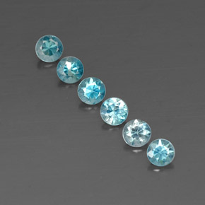  ct natürliche blauer Zirkon-Edelsteine, Rundschliff, VVS-VS