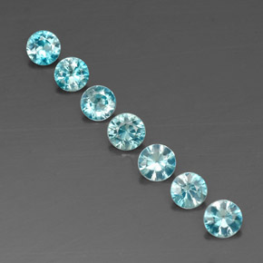  ct natürliche blauer Zirkon-Edelsteine, Rundschliff, VVS-VS