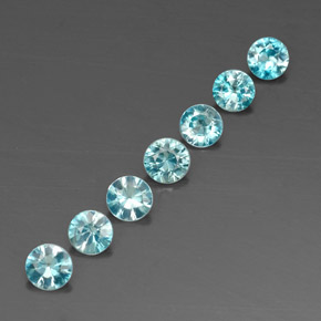  ct natürliche blauer Zirkon-Edelsteine, Rundschliff, VVS-VS