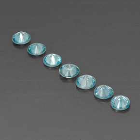  ct natürliche blauer Zirkon-Edelsteine, Rundschliff, VVS-VS