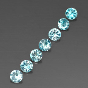  ct natürliche blauer Zirkon-Edelsteine, Rundschliff, VVS-VS
