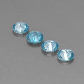  ct natürliche blauer Zirkon-Edelsteine, Rundschliff, VVS-VS