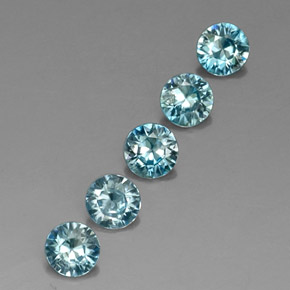  ct natürliche blauer Zirkon-Edelsteine, Rundschliff, VVS-VS