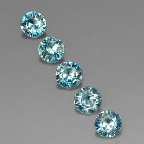  ct natürliche blauer Zirkon-Edelsteine, Rundschliff, VVS-VS
